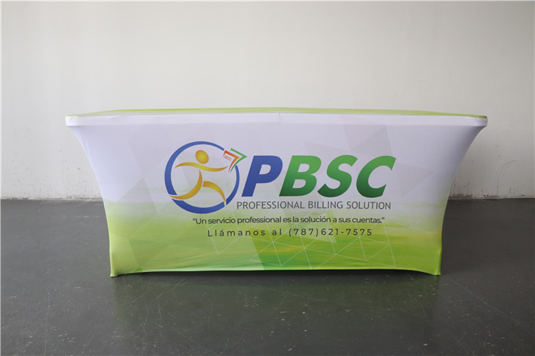 Washable Durable Full Color Advertisement 3D Table Cover