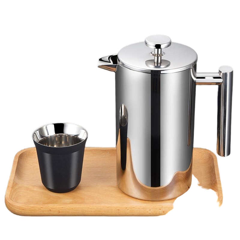 Premium Double-Layer Stainless Steel French Press Coffee Maker