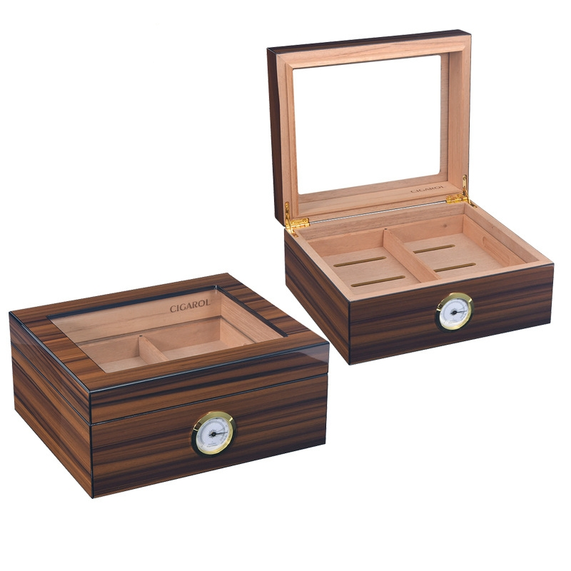 Assorted Colors High Glossy Painting Cigar Wooden Storage Cigar Humidor Box