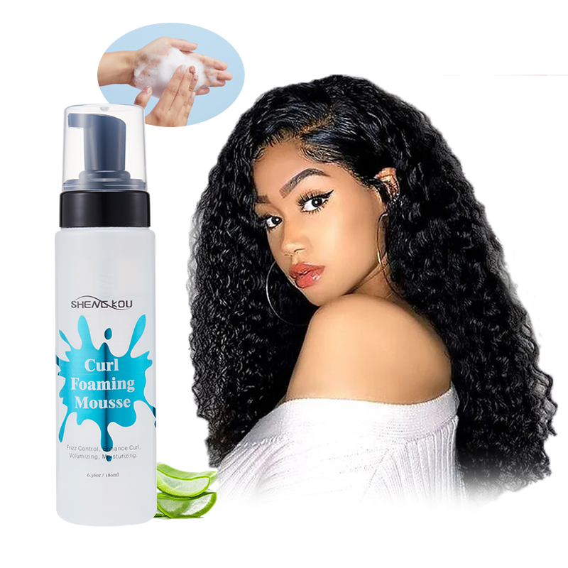 Private Label Custom Braids Hair Product Extra Strong Hold Styling Curl Hair Foaming Mousse