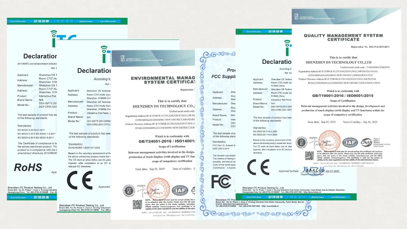 2025 Customizable Smart Classroom digital whiteboard 4K AI  Interactive Flat Panel 75 86INCH with google