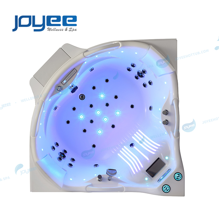 Угловая гидромассажная ванна Joyee LED Waterfall на 2 персоны