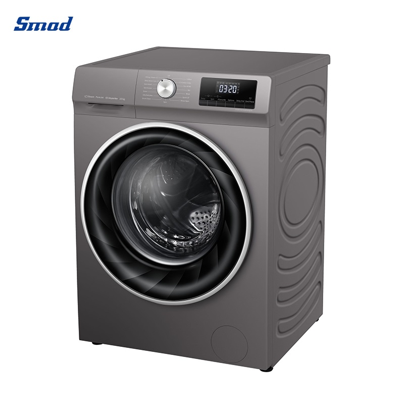 Smad 9kg High Quality Smart Titanium Crystal Grey Home Laundry Plastic Dry Cleaning Ront Loading Automatic Washing Machine Manufaturerer for Baby Clothes