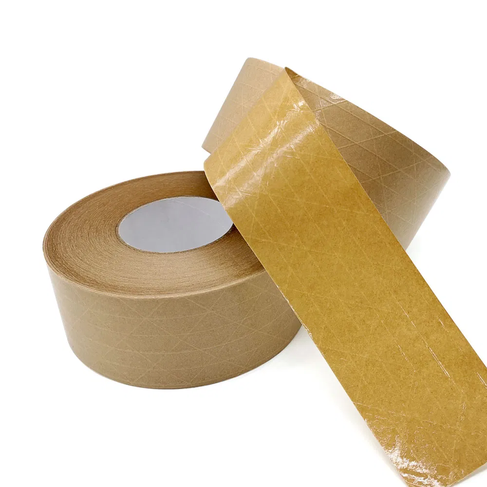 Eco Friendly Brown Custom Printed Self Adhesive Kraft Paper Sealing Tape for Packing