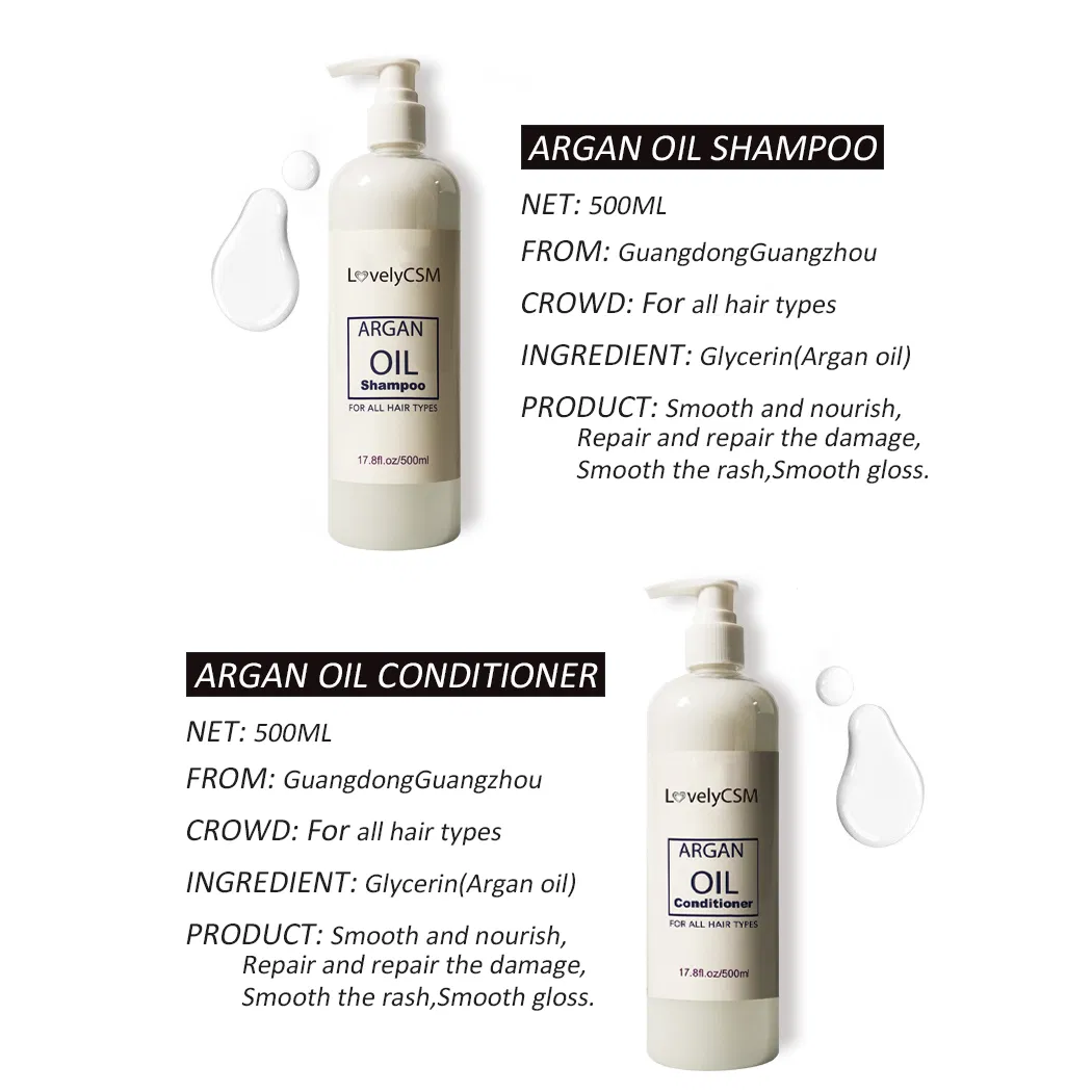 Aixin Pure Organic Argan Oil Hair Shampoo and Conditioner for Damaged, Dry, Curly or Frizzy Hair Argan Oil Hair Growth Shampoo and Conditioner Private Label