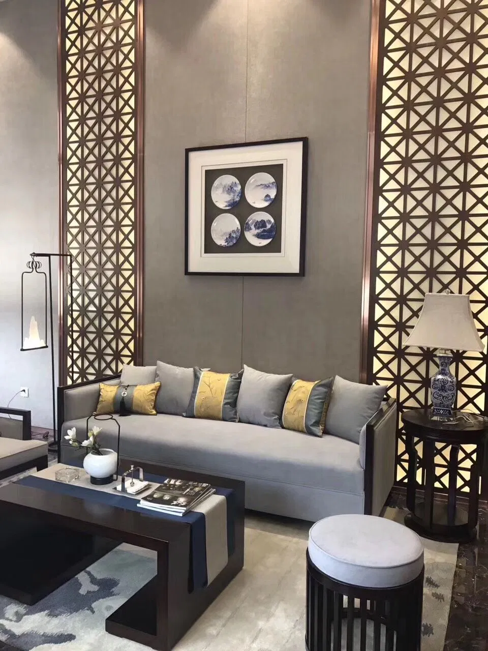 Lobby Floor to Ceiling Partition Bronze Metal Screens Stainless Steel Brass Screen