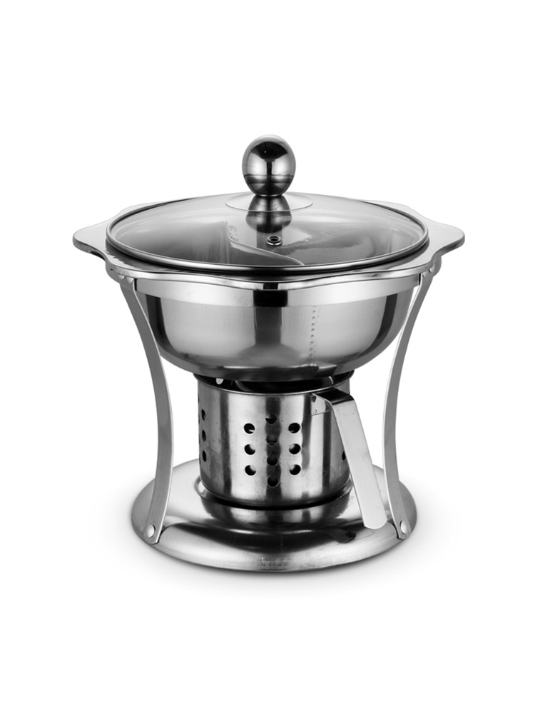 Japanese-Style Suki Pot, Solid Alcohol Stove Small Chafing Pot Buffet Dishes