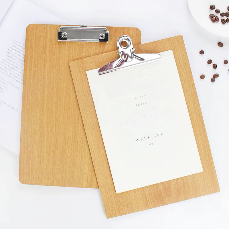 MDF Light Wood Color Menu Clip Paper Clip