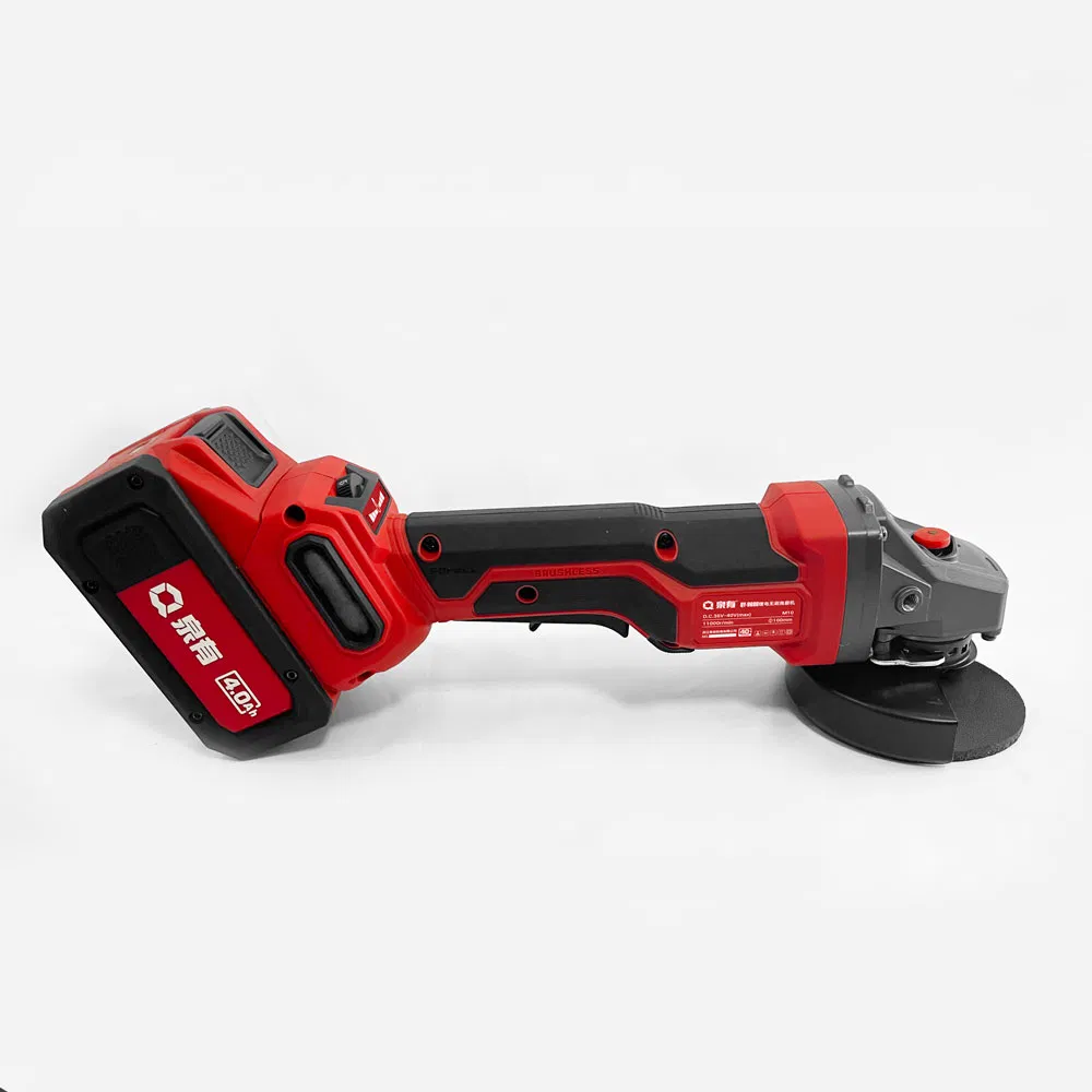Qy-9600 100mm Brushless Cordless Angle Grinder with 40V Power