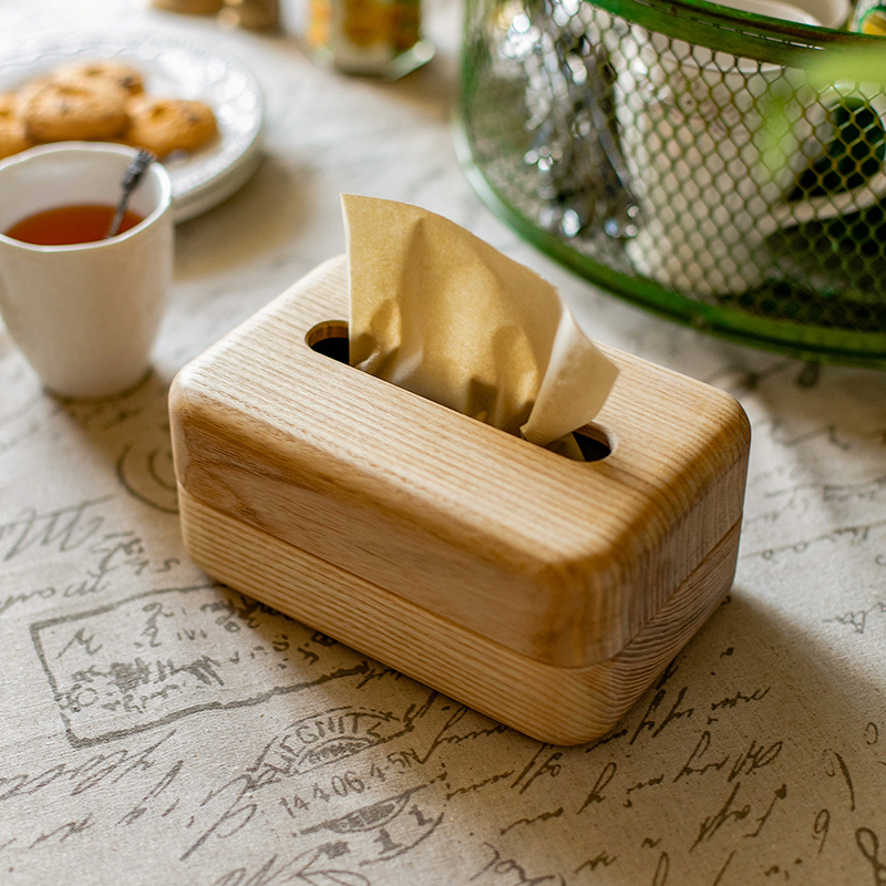 Custom Wooden Box for Kitchen Tissue and Toilet Paper Roll Dispenser