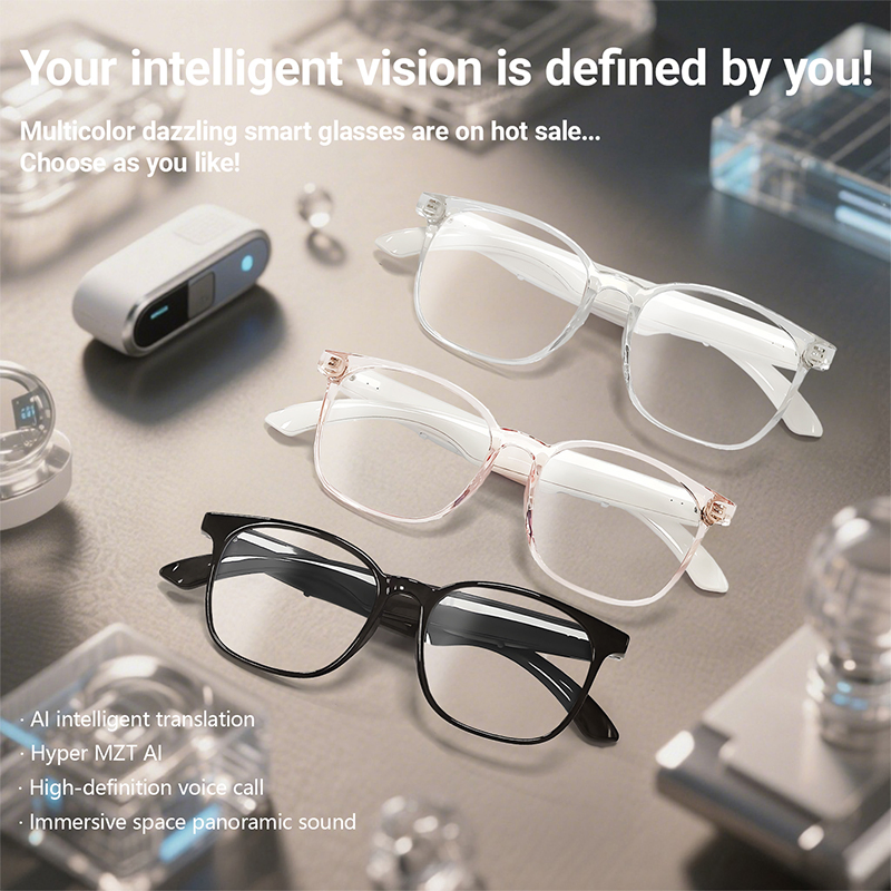Smart Eyeglass for Bluetooth 100+ Languages Real-Time Translation Calling Listening to Music