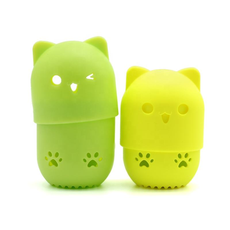 Cute Cat Cosmetic Sponge Blender Silicone Holders