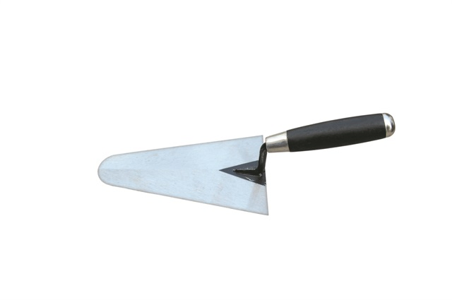 Black Bricklaying Trowel, Plastic Handle, Trowels, East European Type, Quadrate