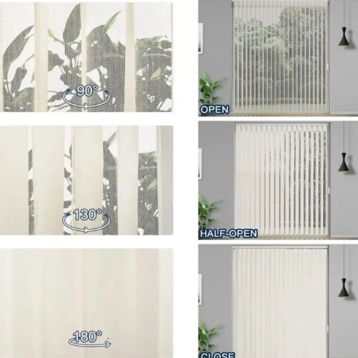 OEM Polyester Waterproof Manual Wand Control Dream Vertical Fabric Blind for Window