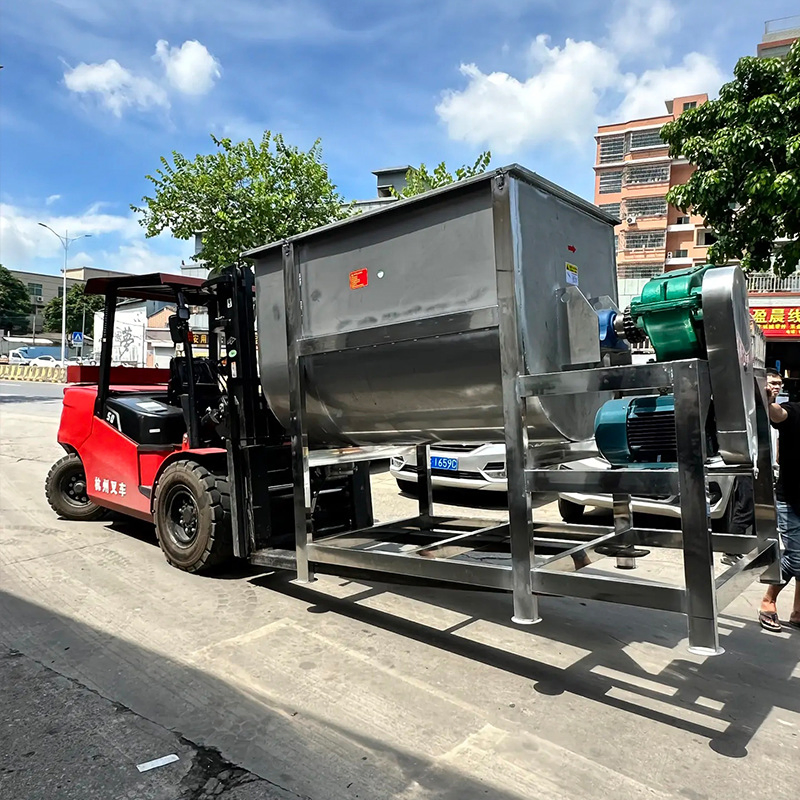 Stainless Steel Dual Ribbon Blender for Efficient Meat Product Mixing