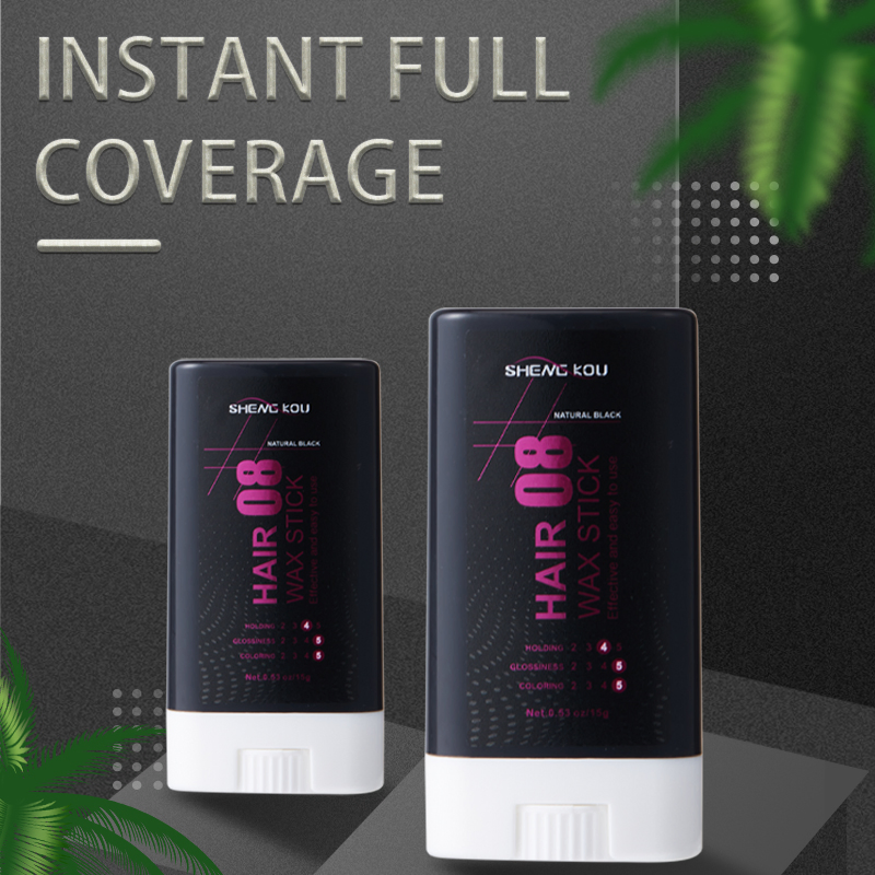 Private Label Black Creamy Temporary Hair Color Vegan 24 Hours Strong Hold Hair Styling Wax Stick