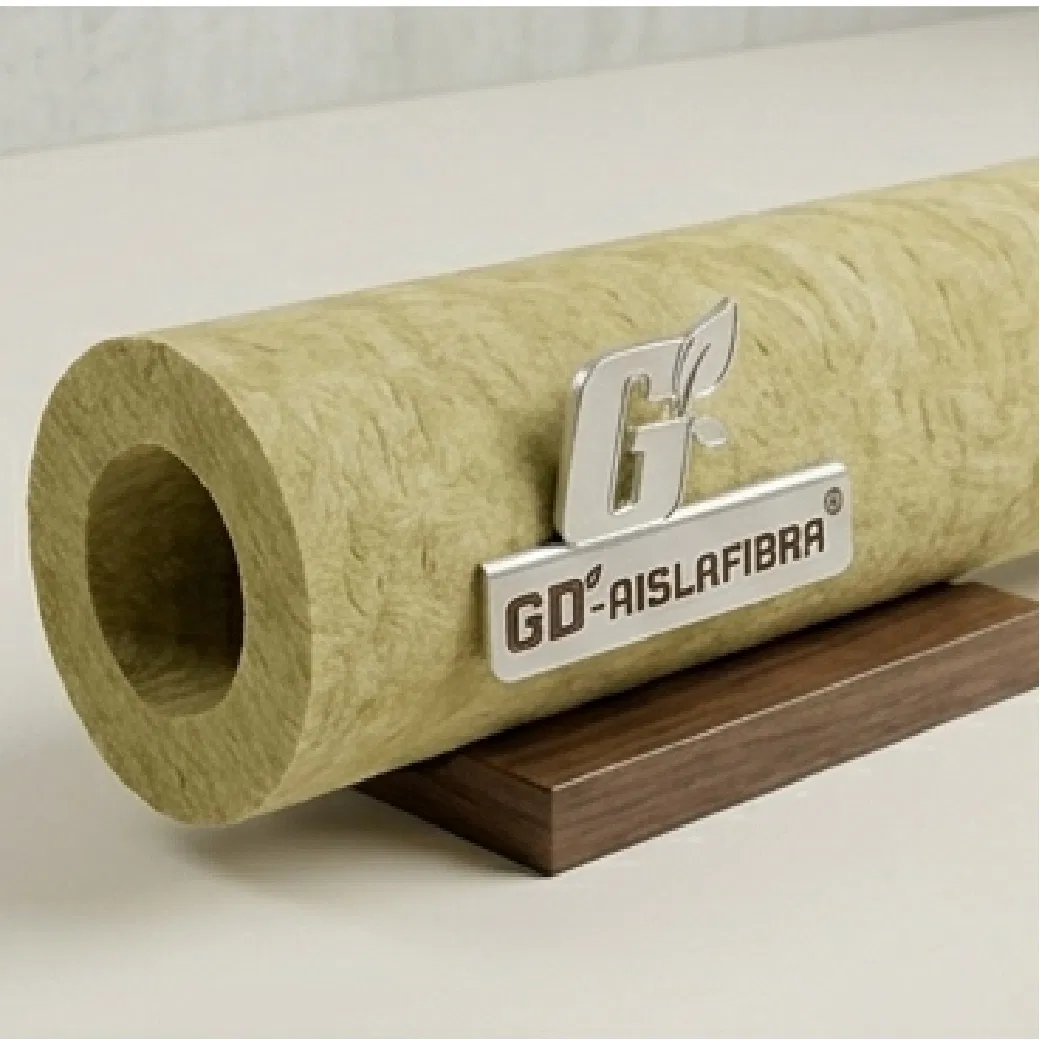 Rock Wool Pipe Section for Thermal Insulation of Industrial Pipeline Systems