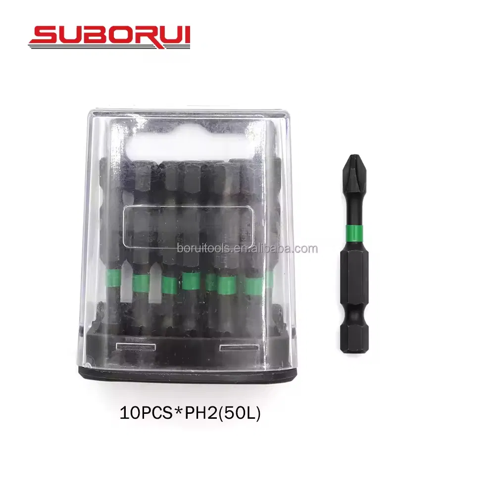 Suborui 25mm 50mm S2 pH2 Magnetic Precision Screwdriver Bit with Hexagonal Handle