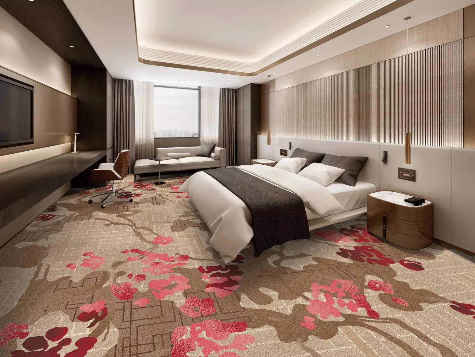 High Quality Machine Woven Washable Anti-Slip Modern Home Hotel Bedroom Carpet