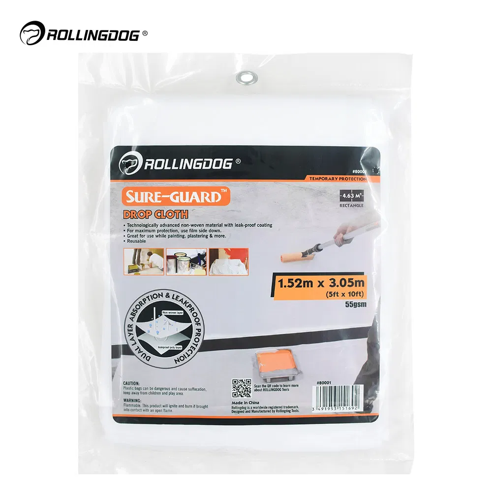 Rollingdog-PRO 80001 Non-Woven Material with Ultra Leak Proof Coating Drop Cloth