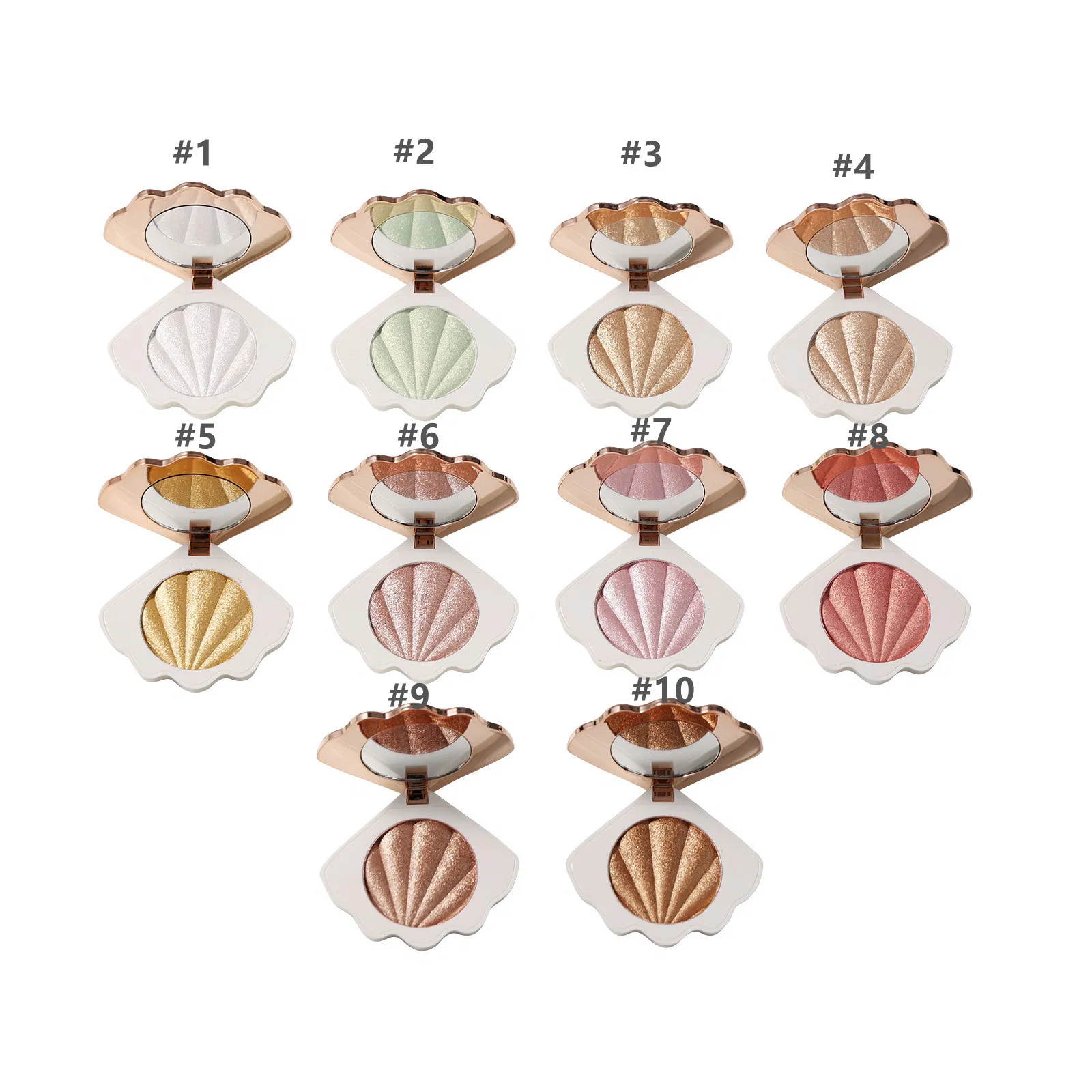 Bloom Powder Face Brightening Shaper Pearl Sparkle Pink Blush Eye Shadow