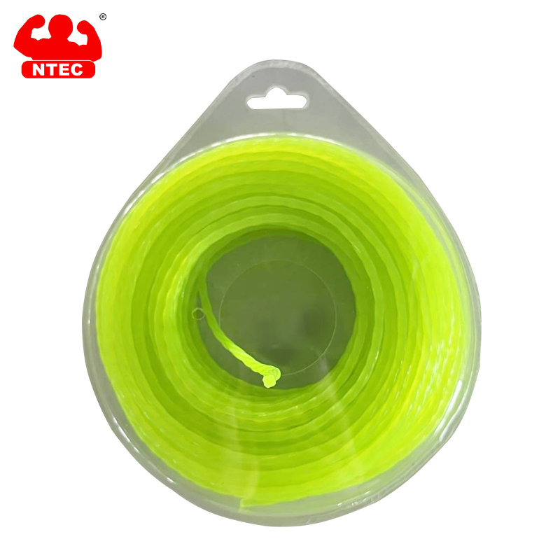 Professional 1.3mm-5.0mm 1lb Low Noise Quatrefoil Spiral Grass Cutter Trimmer Line 4-Corner Twist Nylon Trimmer Cord