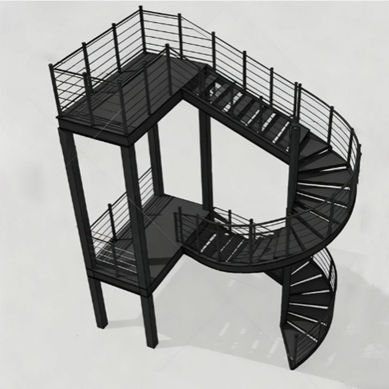 Long-Lasting Steel Structure Stairs for Industrial Use and Design