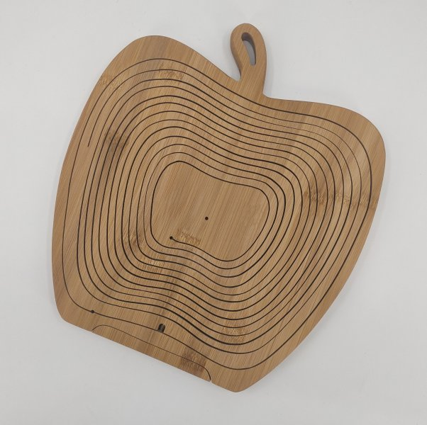Foldable Bamboo Apple Shape Multifunction Dried Fruit Basket