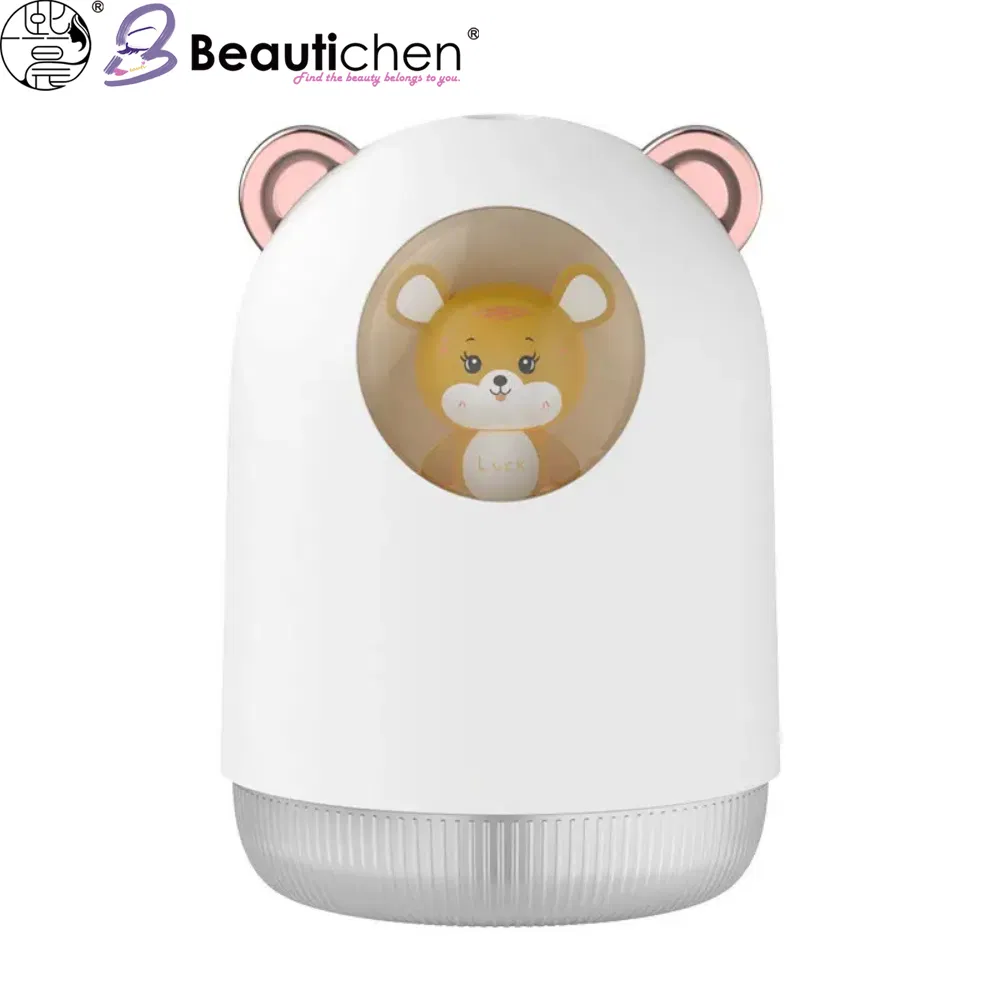 Beautichen USB Tiger Humidifier – Cute Cartoon Air Diffuser with LED Light, Silent Mini Cool Mist Maker for Home, Office, Car – Plug-in Portable