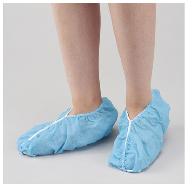 High Quality Disposable Fabric Anti-Static Non-Skid Non-Woven Blue Anti-Slip PP Surgical Medical Use Shoe Cover