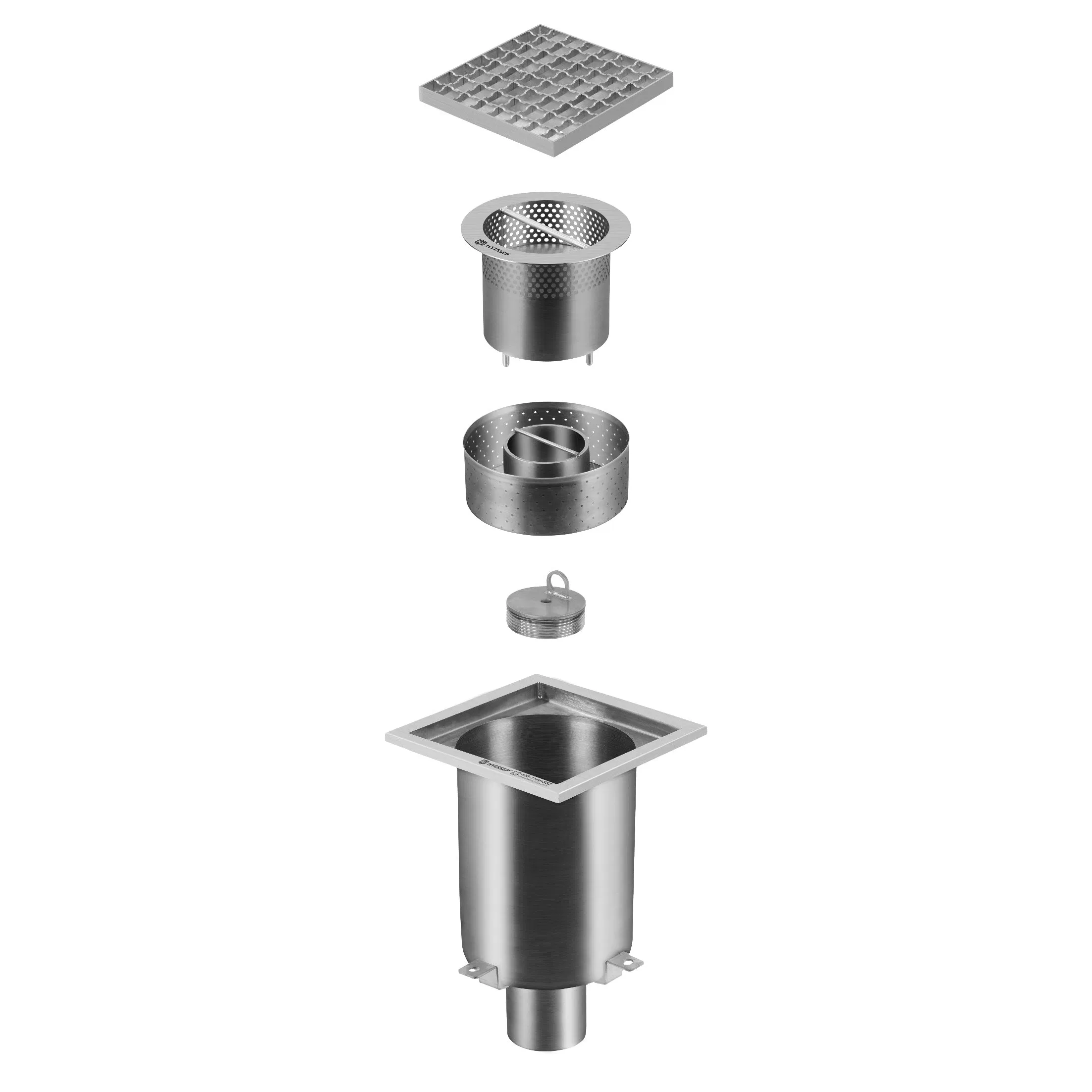 Hygienic Stainless Steel Floor Gully Drain for Food Industry From Kylssep Certified ISO Factory