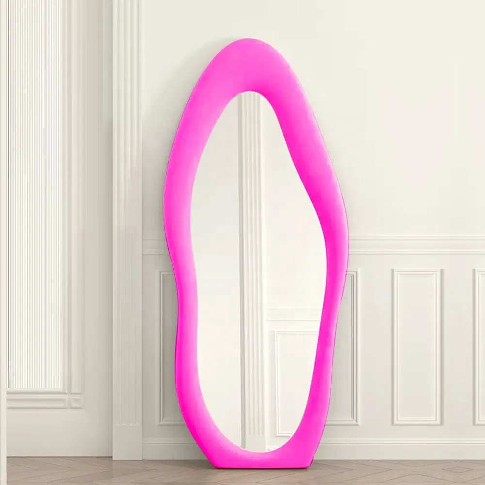 2024 New Fashion Wave Home Decoration Standing Full Body Full Length Mirror