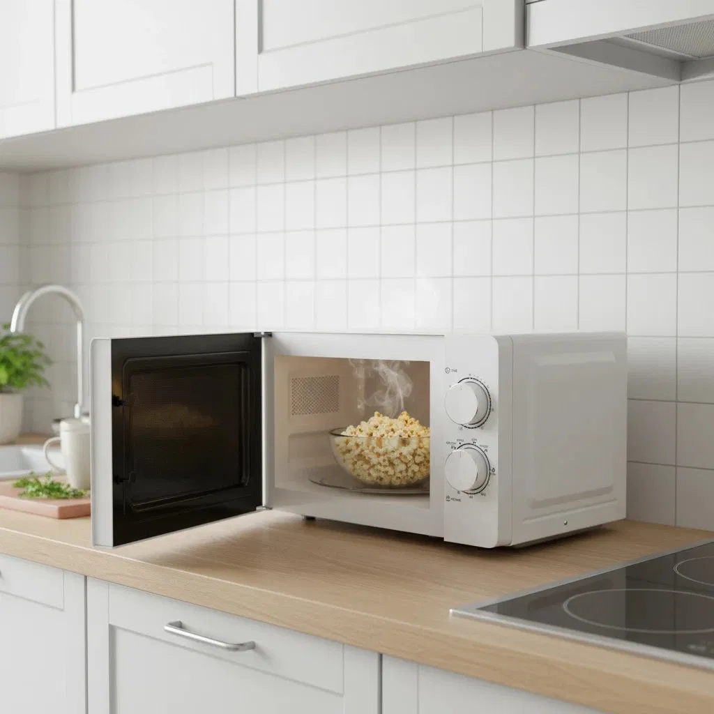 20L 700W Mechanical Countertop Microwave Oven with 2 Knobs 5 Power Levels
