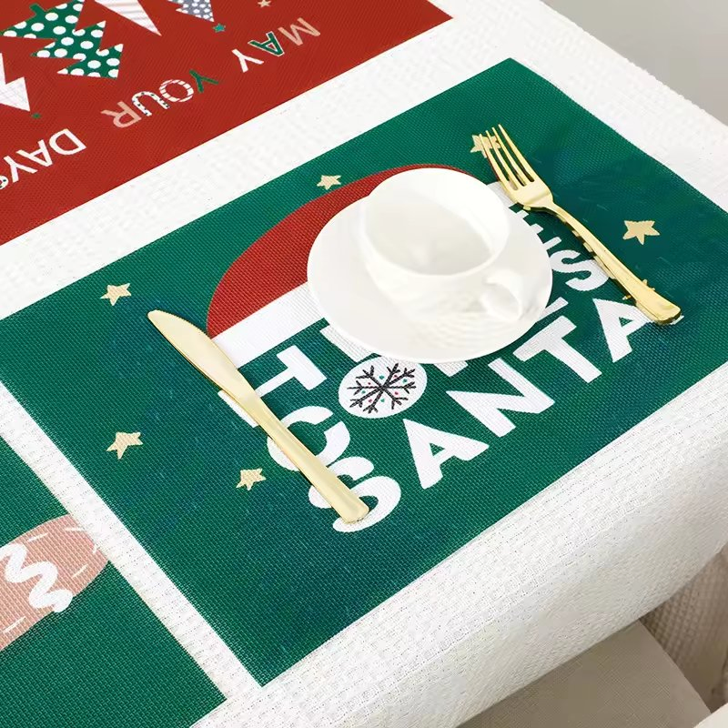 PVC Christmas Placemats Custom Printed for Christmas Table Mat