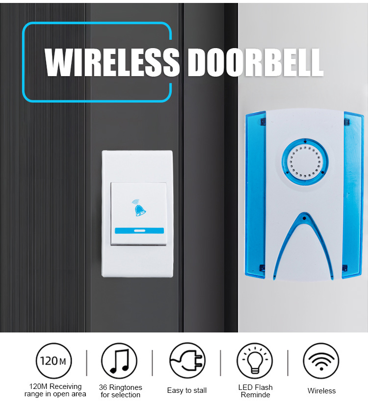 32 Music Wireless Doorbell for Home