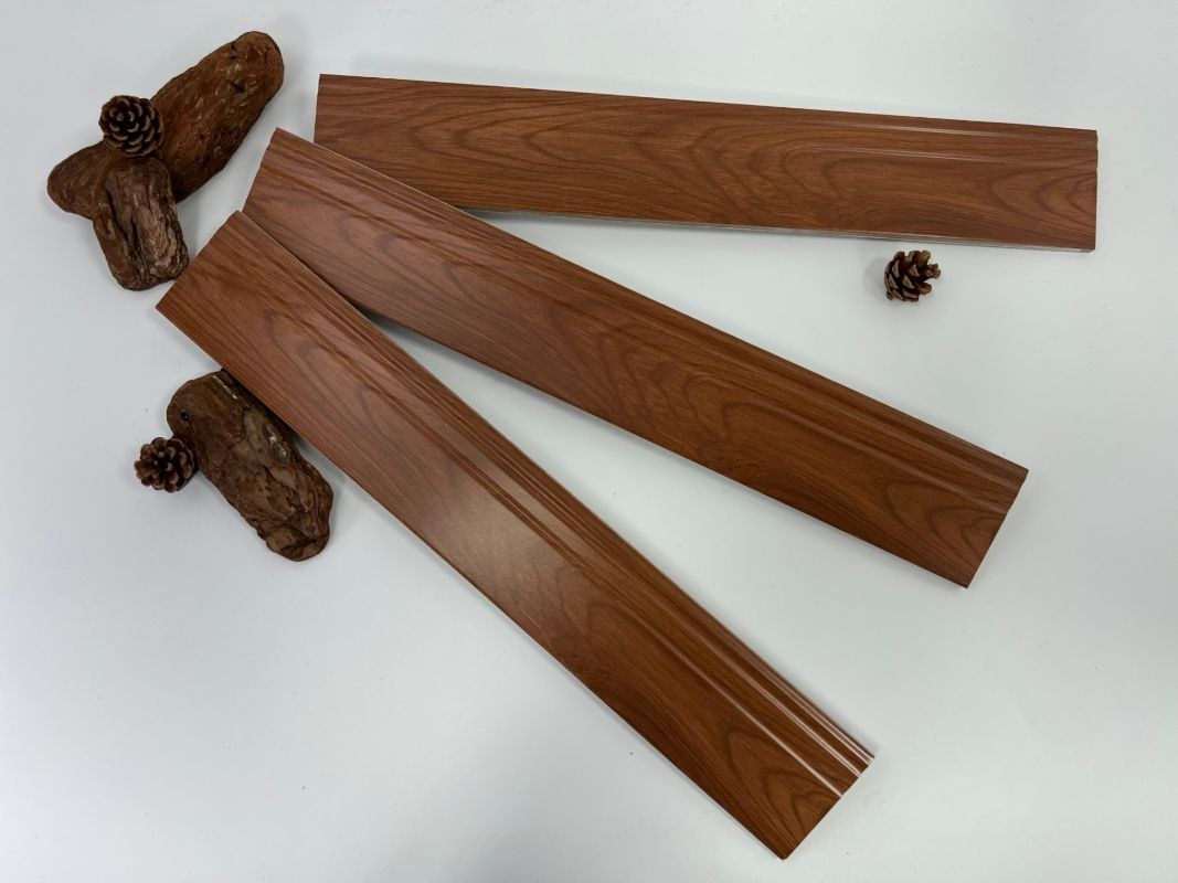 100X600mm Wooden Finish Glazed Wood Grain Ceramic Skirting Tile for Living Room