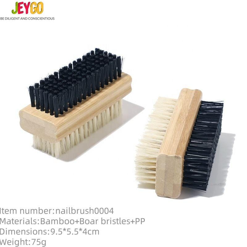 Cross-Border Solid Wood Double-Sided Nail Dust Removal Shoe Cleaning Brush