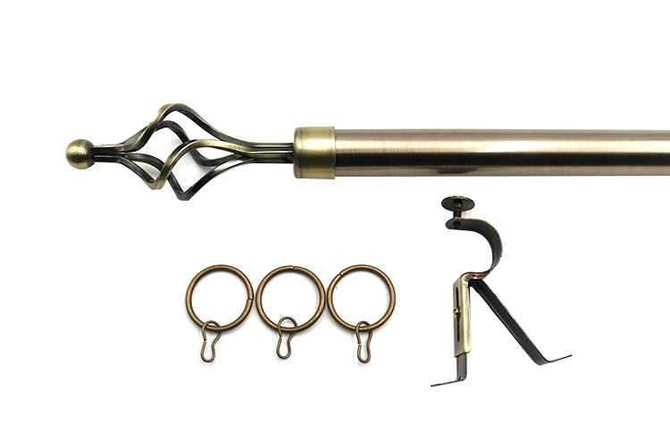 Custom Installation Curtain Rod Convenient Extendable Telescopic Adjustable Curtain Rod Pole Set