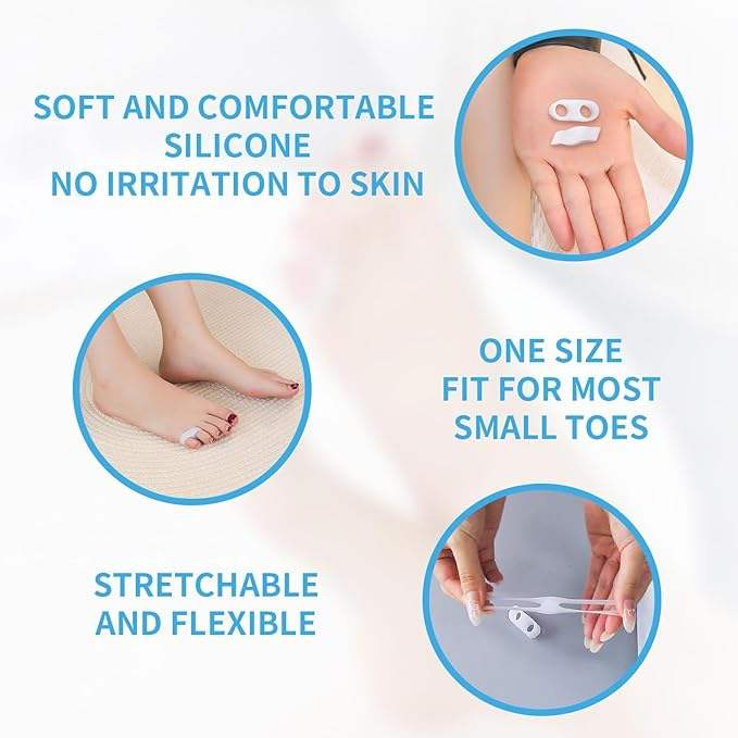 Firstar Silicone Gel Soft Toe Separator SEBS Protective Sleeve Elastic Toe Splitter