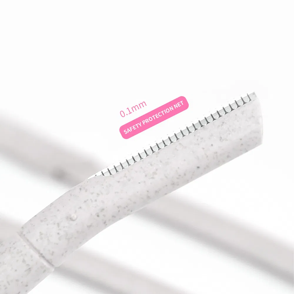 Eco-Friendly Degradable Wheat Straw Eyebrow Shaver Stainless Steel Blade Razor Facial Body Hair Remover Shaving