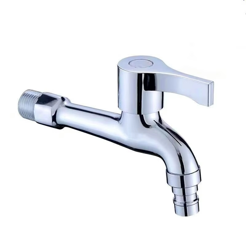 Modern Design Stainless Steel SUS 304 1/2 Bib Cock Tap Water Faucet Bibcock for Basin Washing Machine with Plastic & Zinc Handle