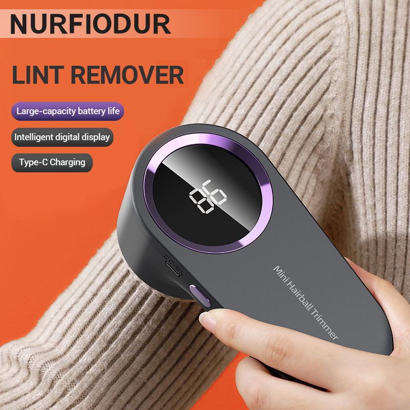 Lint Remover Portable LED Digital Display Fabric Shaver USB Rechargeable Sweater Shavers Hairball Trimmer Remover