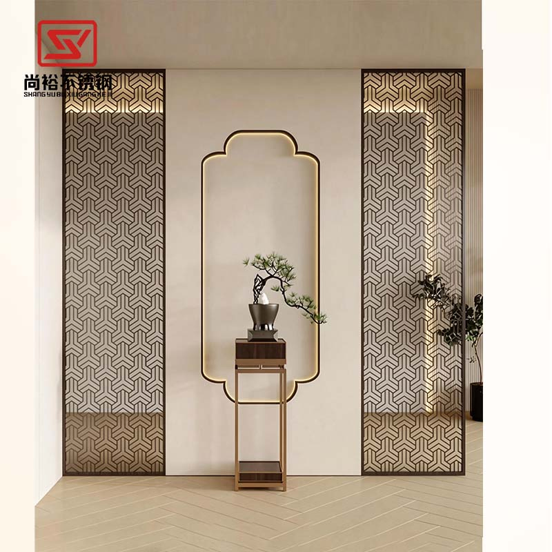 Factory Customized 304 Metal Room Divider Stainless Steel Screen Partition