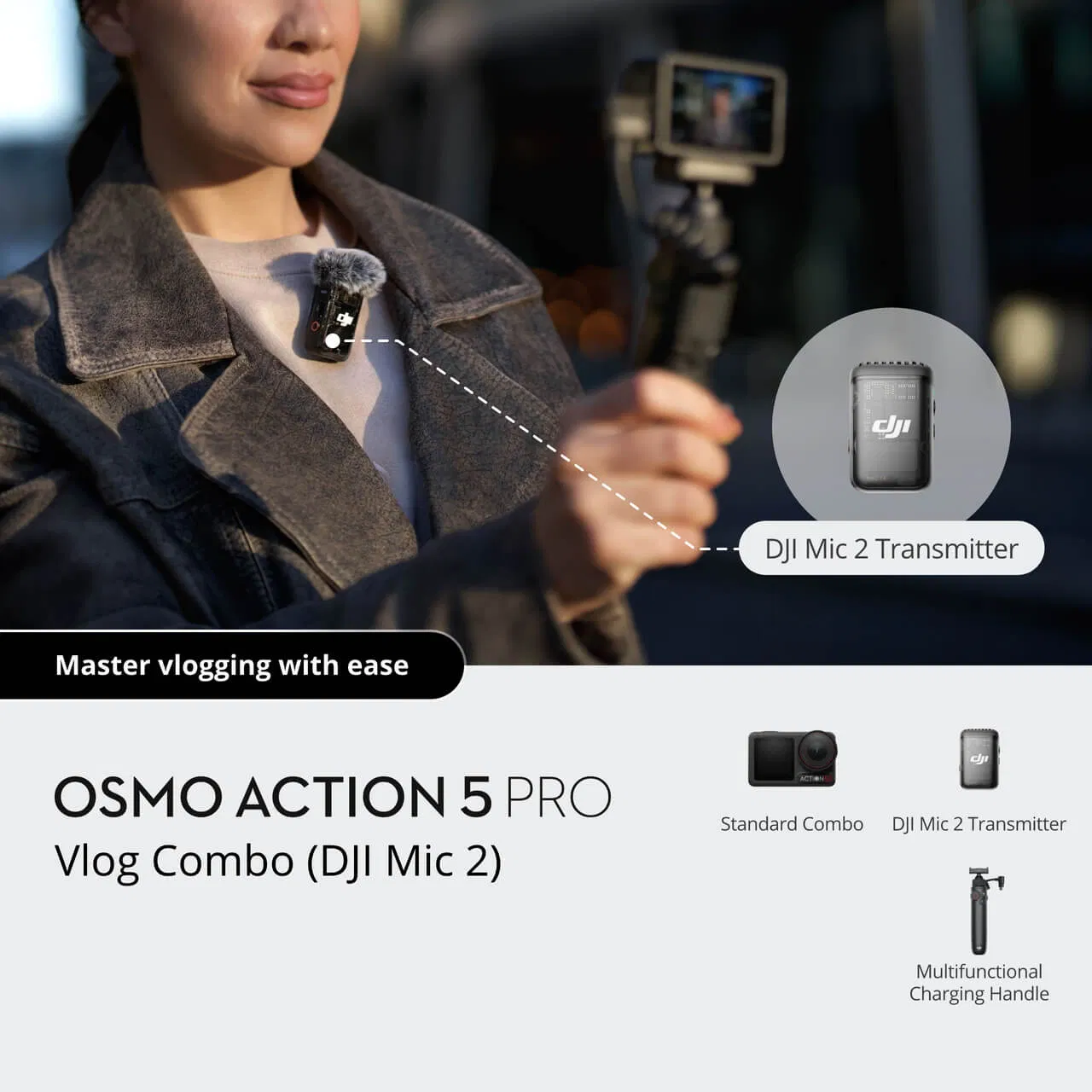Экшн-камера DJ Osmo Action 5 PRO с DJ Mic 2
