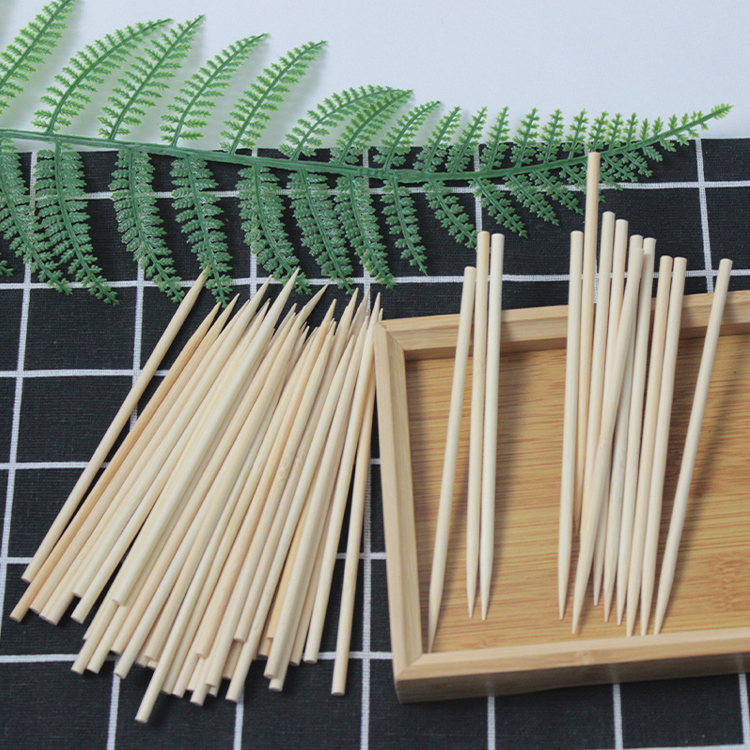 Disposable Biodegradable Simple Style Design Natural Environmental 135mm Bamboo Stick for BBQ