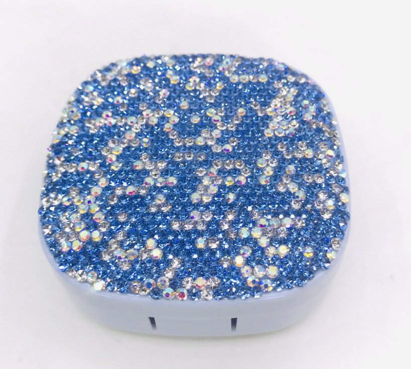 Diamond-Set Contact Lens Case Lens Container