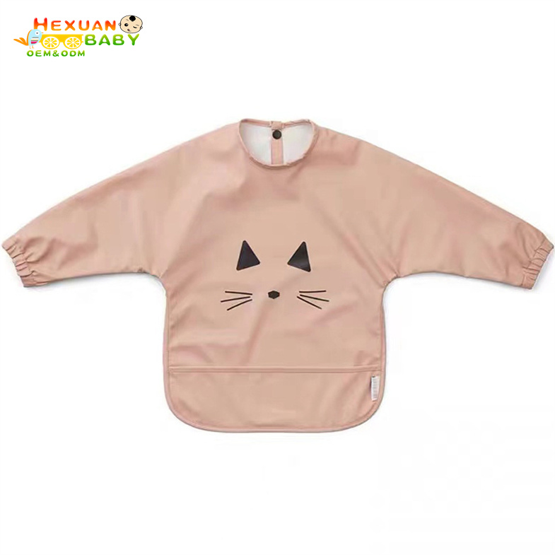 2025 Customized High Quality Waterproof Bib Baby Long Sleeve Bibs