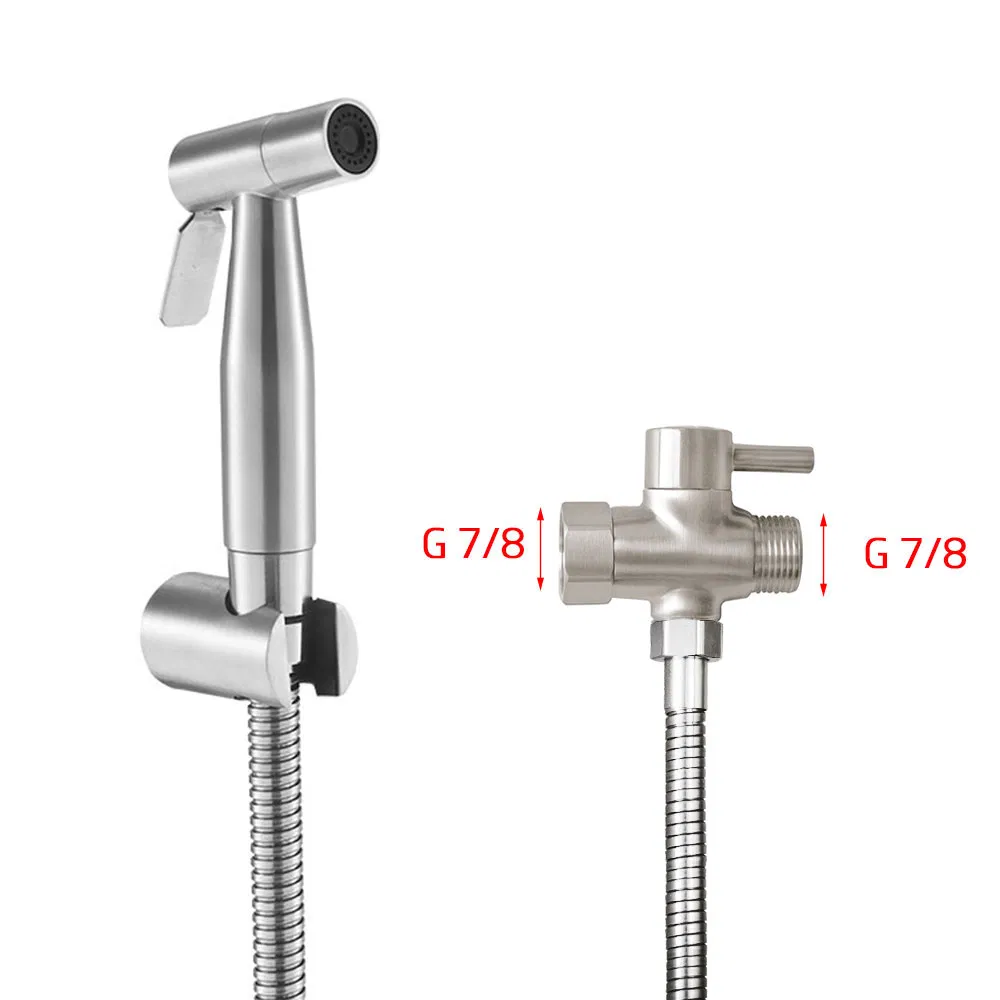 High Quality Brass T Bidet Valve Adapter G7/8 G1/2 G3/8 for Toilet Bidet Sprayer Faucet Connector