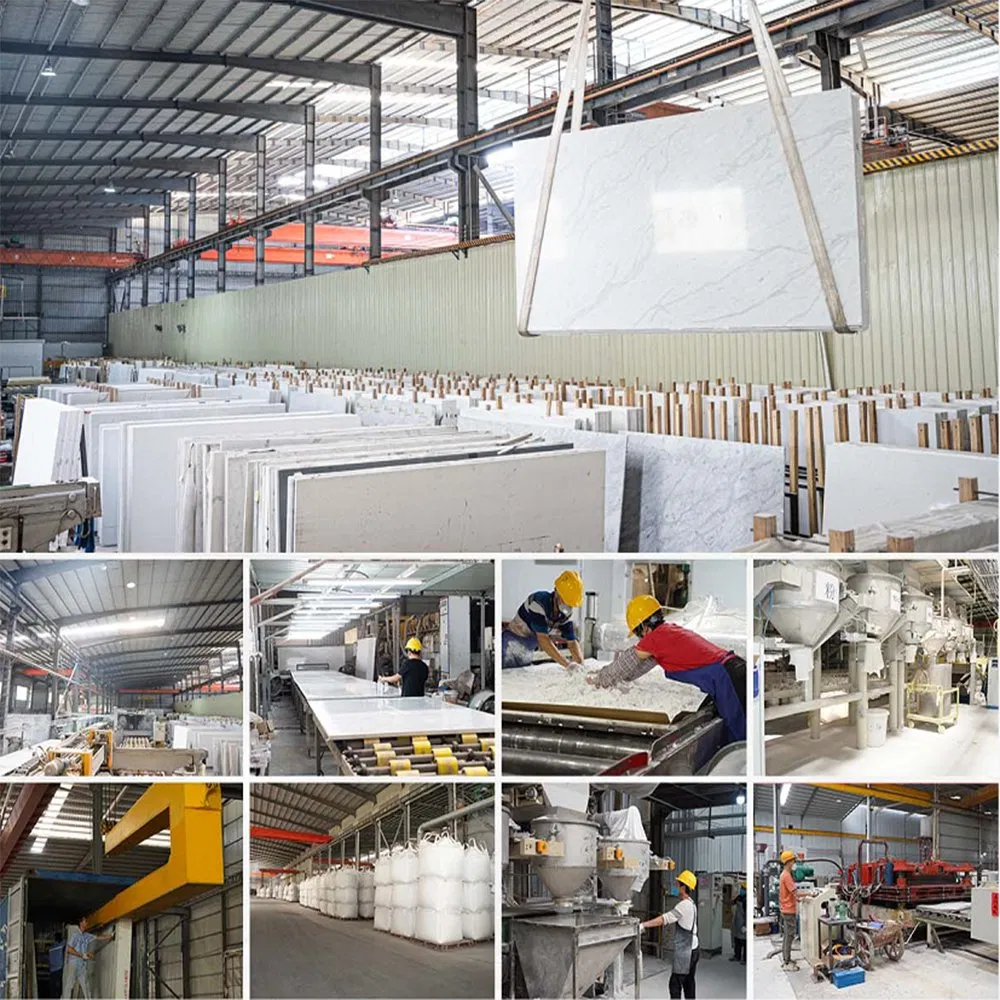 Building Material Artificial Quartz Stone for Solid Surface Customized Prefab Commercial Worktop Stone Top Kitchen Countertops