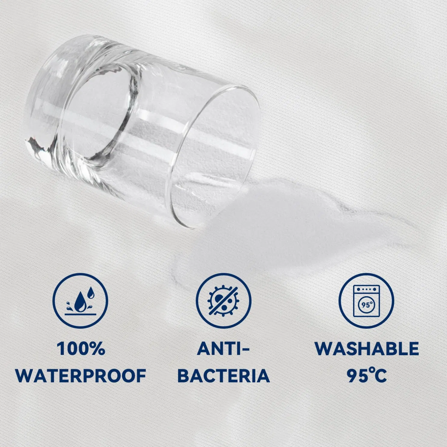 Zippered Mattress Encasement, Bed Bug Proof, Customer Size, Breathable, Antiallergic Waterproo Cover for Hotel